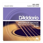 D'Addario EJ26 Guitar Strings Cstm Lt Phos Bronze