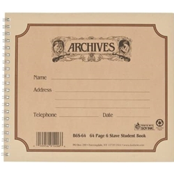 Archives Manuscript Book, 64 page 6 stave