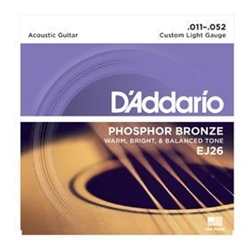 D'Addario EJ26 Guitar Strings Cstm Lt Phos Bronze